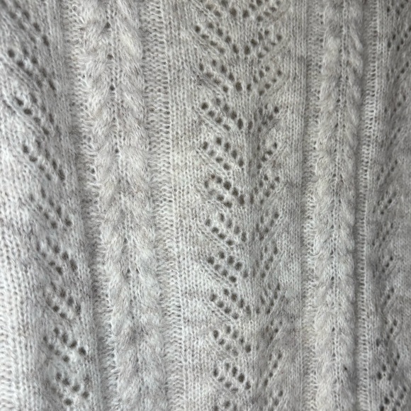 🟢3/$15 Dynamite Wool blend Long Sleeve Knit Sweater Cream White XS Good Cndtn - Picture 3 of 10